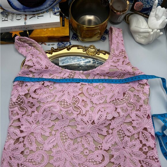🆕 SELF PORTRAIT 🧿 NWOT Floral Lace Mini Shift Dress, Sz US 2 / UK 6 - Picture 15 of 16